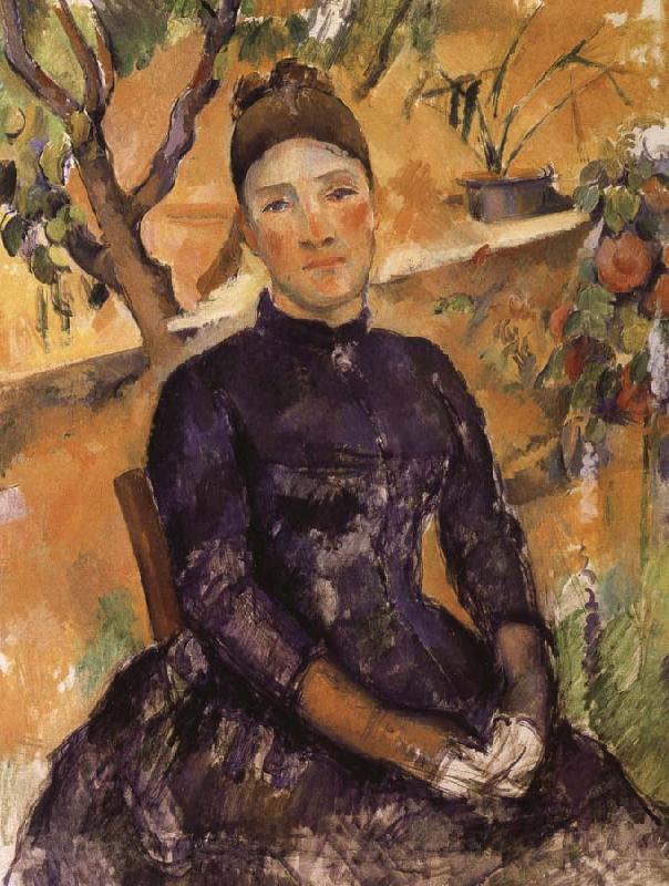 Paul Cezanne Mrs. Cezanne Norge oil painting art